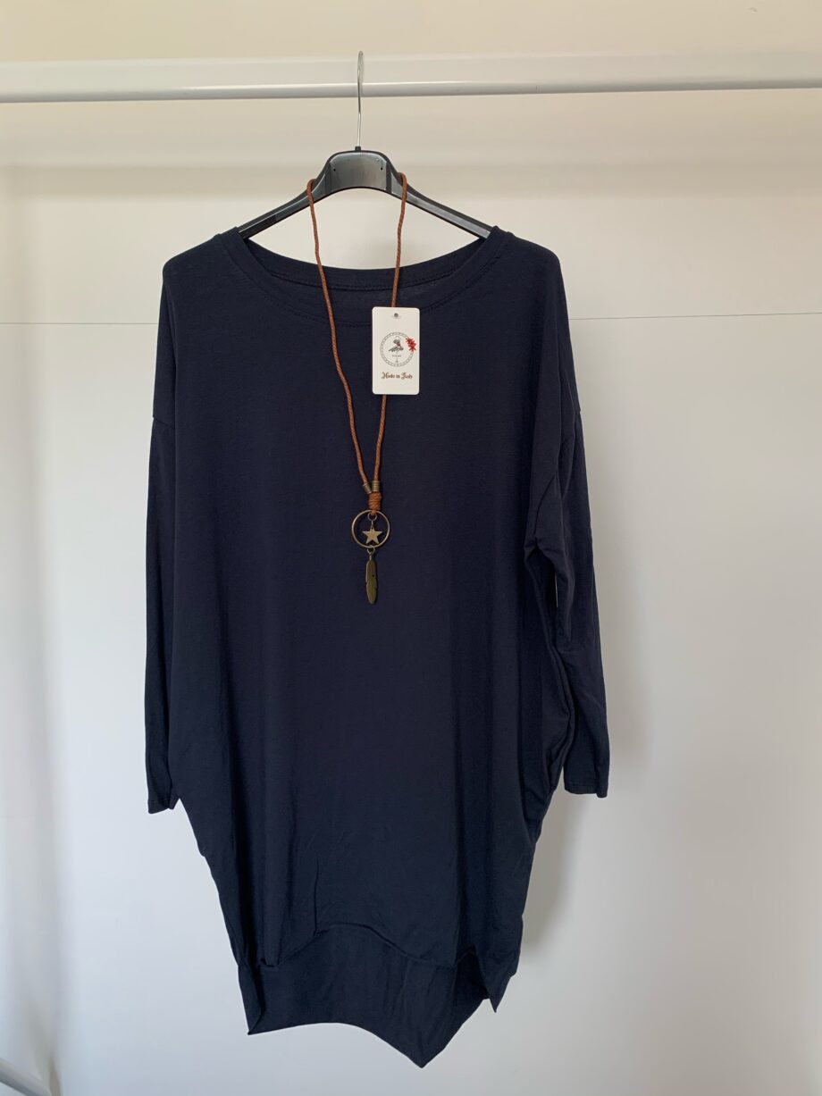 Pocket Tee with Necklace